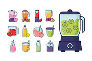 Smoothie Illustration Set, a Food Illustration by studiogstock (Thumbnail 1 of 3)
