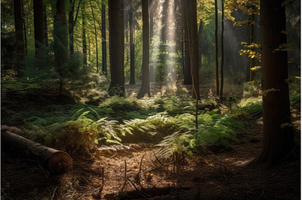 forest, with shimmering sunlight, a Nature Photo by Sergey Kotenev
