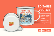 Offline Feels Better, a Seasonal Illustration by Mangustudio (Thumbnail 3 of 3)
