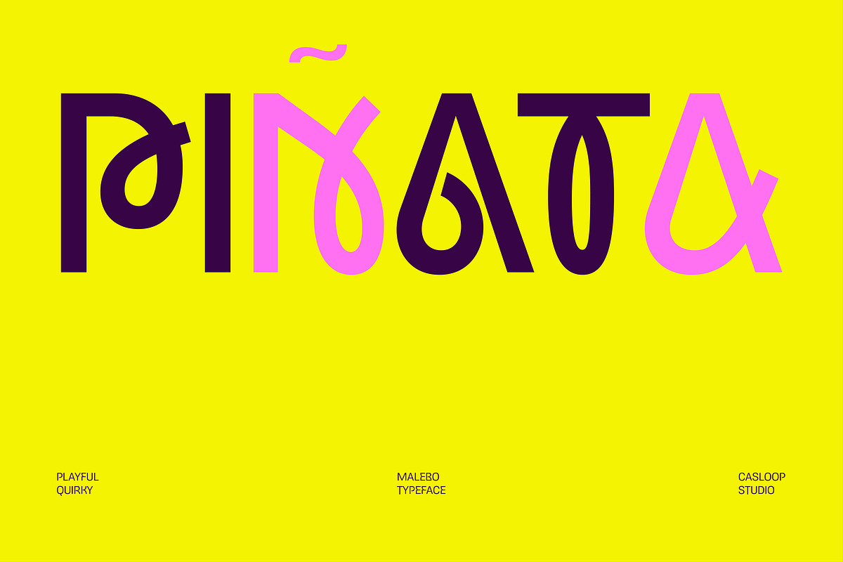 Malebo - Quirky Logo Sans Font, a Font by Casloop Studio (Photo 7 of 9)