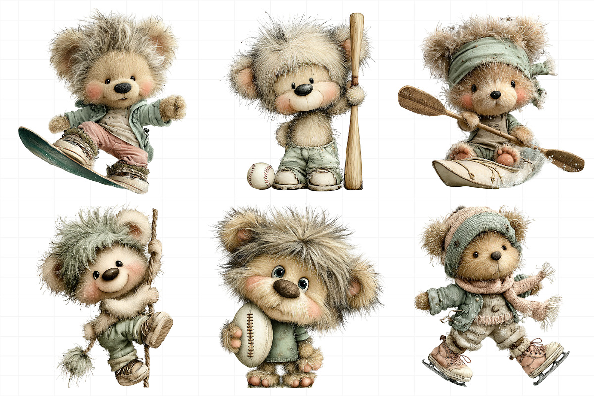 Teddy Bear Sports Clipart, an Illustration by Daily.Designs (Photo 5 of 7)
