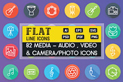 Media - Audio, Video & Photo Icons, a Solid Icon by FlatLineIcons (Thumbnail 3 of 7)