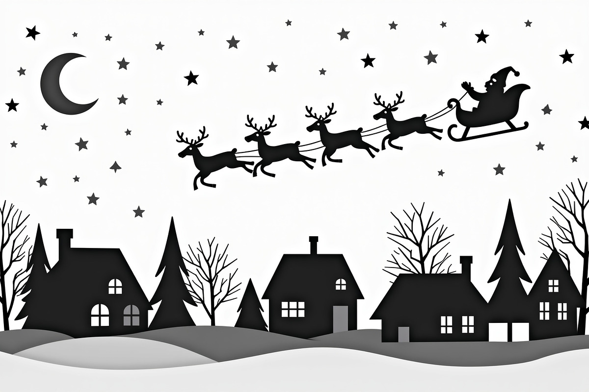 Santa Sleigh Vector Bundle, an Illustration by Amazin_art (Photo 6 of 21)