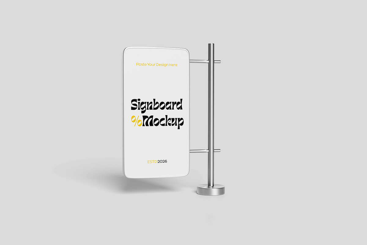 Modern Outdoor Signboard Mockup, an Advertising Mockup by AnasStudio (Photo 4 of 5)
