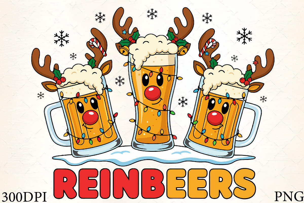 Reinbeer Christmas Tshirt, Christmas, an Illustration by CrexoraLab (Photo 1 of 4)