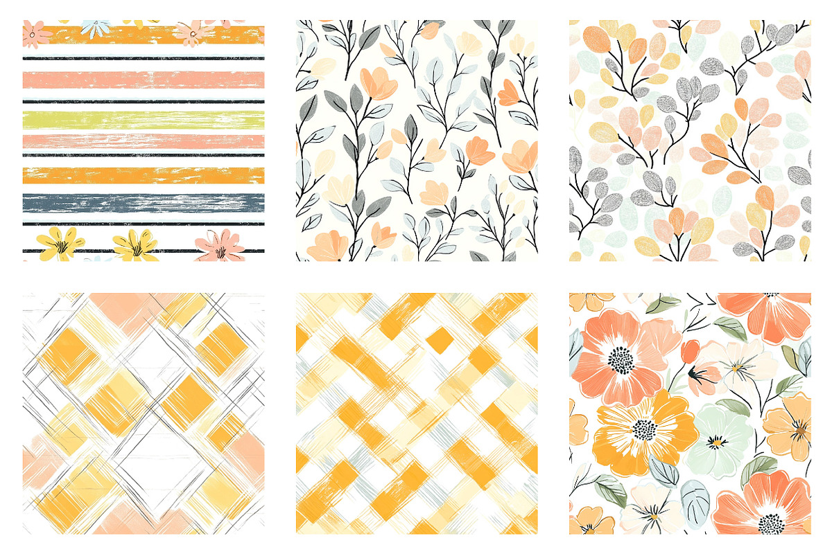 Sweet Spring Floral Seamless Pattern, an Illustration by Dream Creation (Photo 6 of 6)
