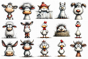 Quirky Farm Animals PNG Clipart, an Illustration by Libby Wishes (Thumbnail 2 of 6)