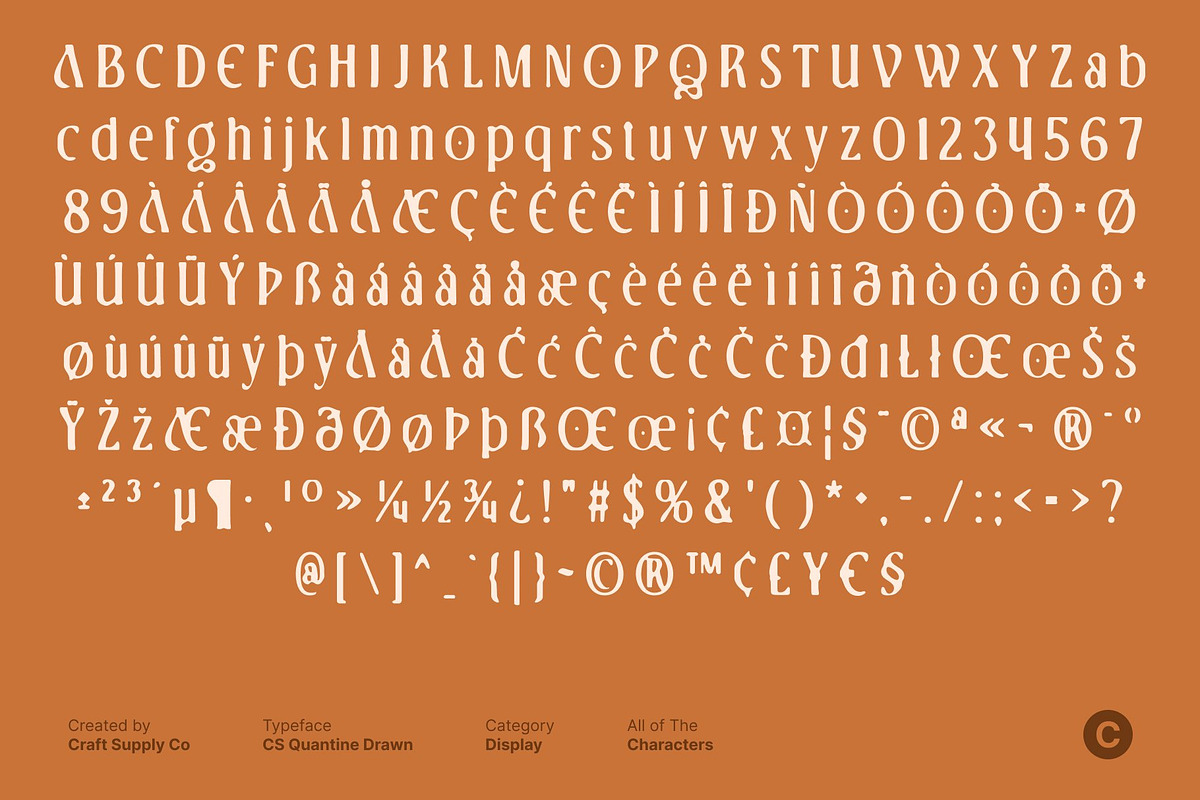 CS Quantine Drawn, a Serif Font by Craft Supply Co. (Photo 8 of 8)