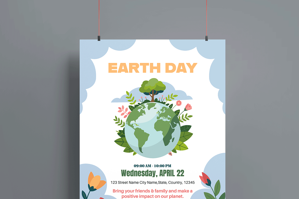 World Earth Day Flyer Template, a Flyer Template by MightyDesign (Photo 2 of 8)