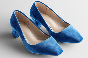 Elegant Blue Velvet Heels Fashion Fo, a Beauty & Fashion Photo by Pixeness Studio