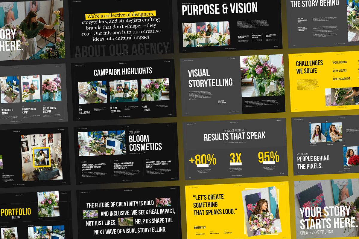 Creative Agency Pitch PowerPoint, a Presentation Template by SLAB! Design (Photo 5 of 9)