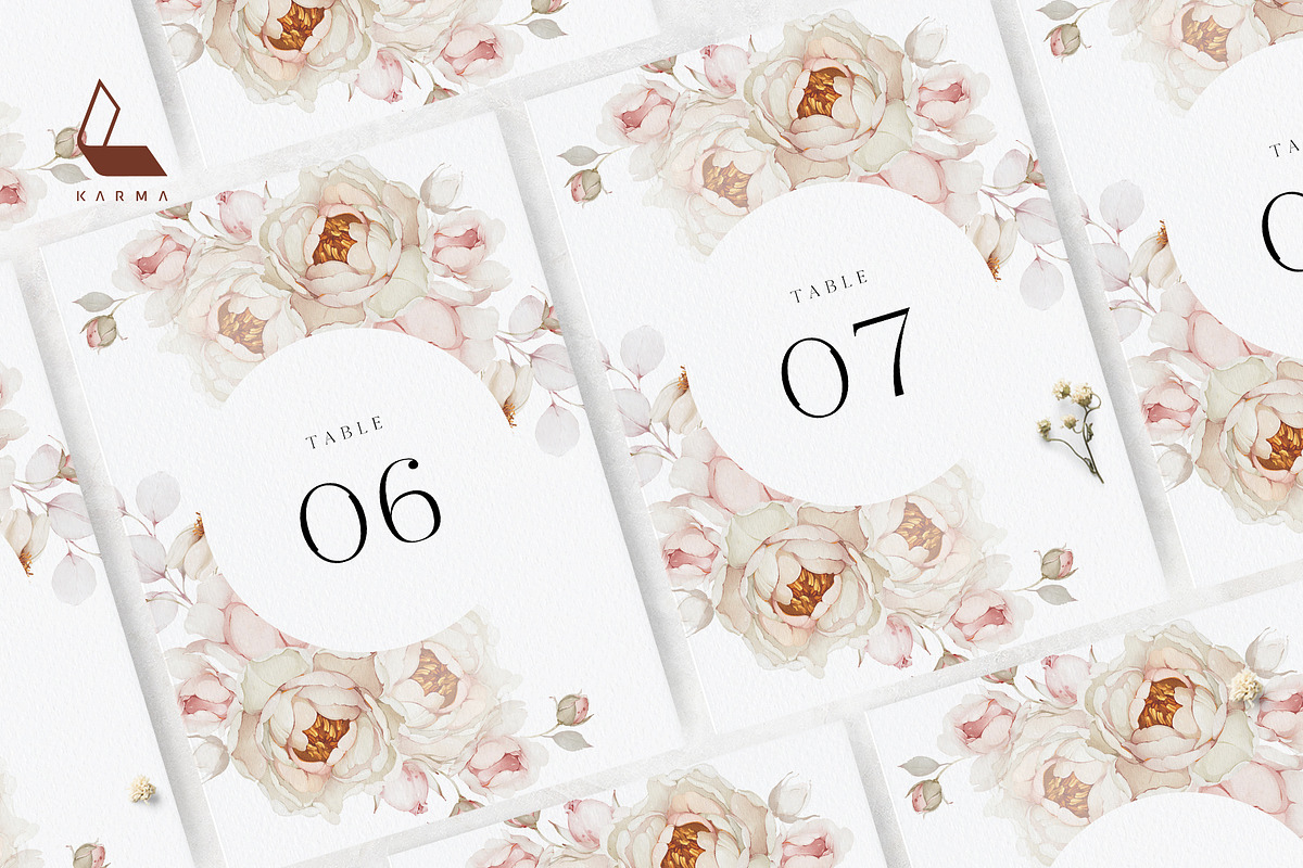 Fiona Wedding Invitation Set PSD preview 6