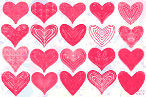 Hearts Brush Stamps Procreate