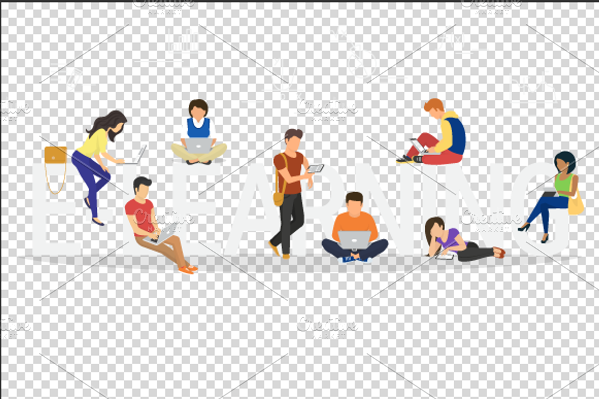 E-learning concept illustration, an Education Illustration by Julia Tim (Photo 2 of 3)