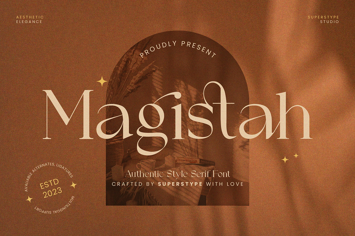Magistah Authentic Serif Style, a Serif Font by Kren Studio (Photo 1 of 10)