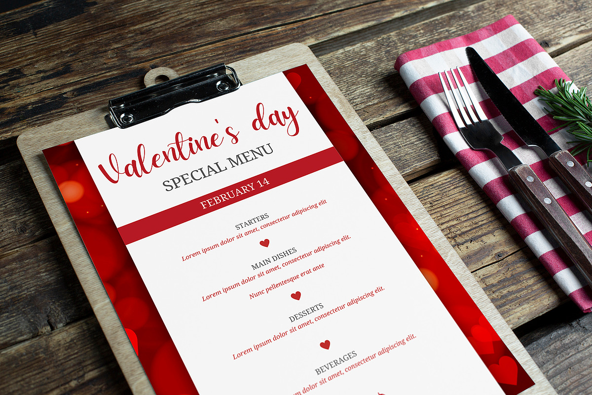 Valentine day menu | Canva, a Flyer Template by naylart (Photo 4 of 5)