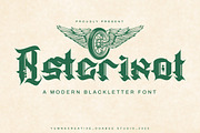 Asterixot - Modern Blackletter Font, a Blackletter Font by Dhabee (Thumbnail 1 of 17)