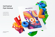 Holi Festival Flyer Mockup, an Advertising Mockup by zpackcreative (Thumbnail 1 of 7)