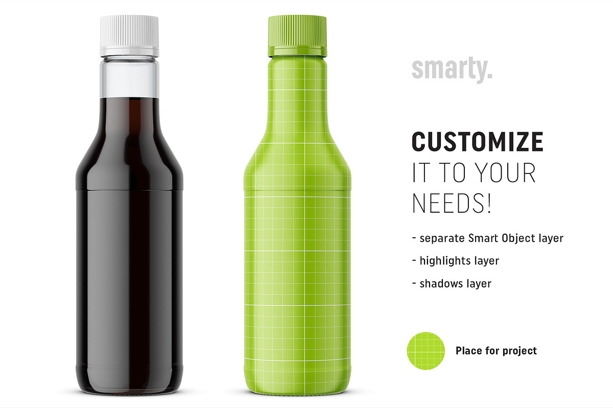 Soy sauce bottle mockup, a Packaging Mockup by Smarty Mockups (Photo 2 of 5)