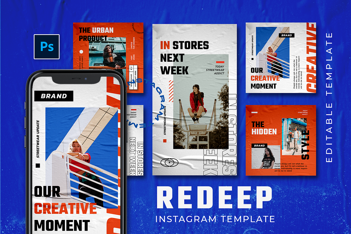 Redeep-Hype Instagram Stories & Post, a Social Media Template by MYDesign (Photo 1 of 5)