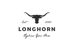 Longhorn Western Bull Logo