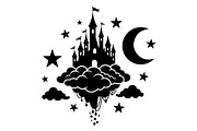 Fantasy Castle Cloud Moon Bundle, an Object Illustration by Gaye Art (Thumbnail 15 of 30)