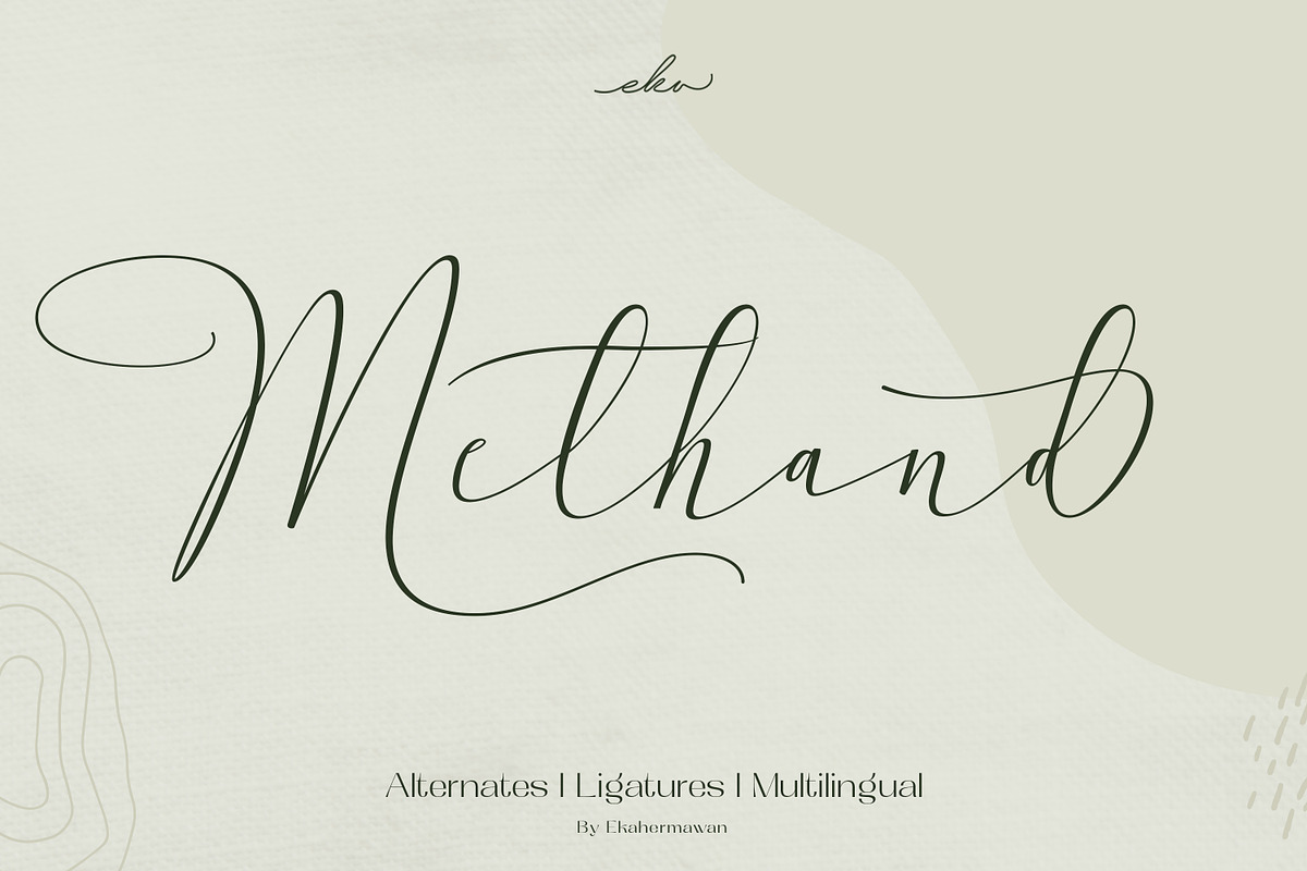 Methand - Script Font, a Script Font by Ekahermawan (Photo 1 of 12)