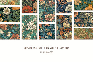 Seamless pattern with flowers