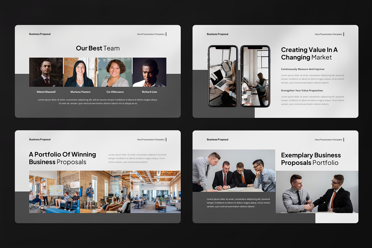 Business Proposal PowerPoint, a Presentation Template by SquidPixey (Photo 3 of 7)