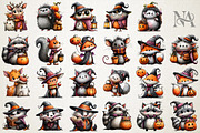 Cute Halloween Woodland PNG Clipart, a Seasonal Illustration by RobertsArt (Thumbnail 4 of 5)