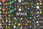 Space Seamless Patterns, a Pattern Graphic by 3Y_Design (Thumbnail 1 of 5)