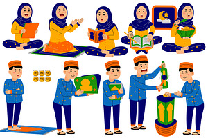 Young People Muslim Ramadan #06, a Person Illustration by MEDZ