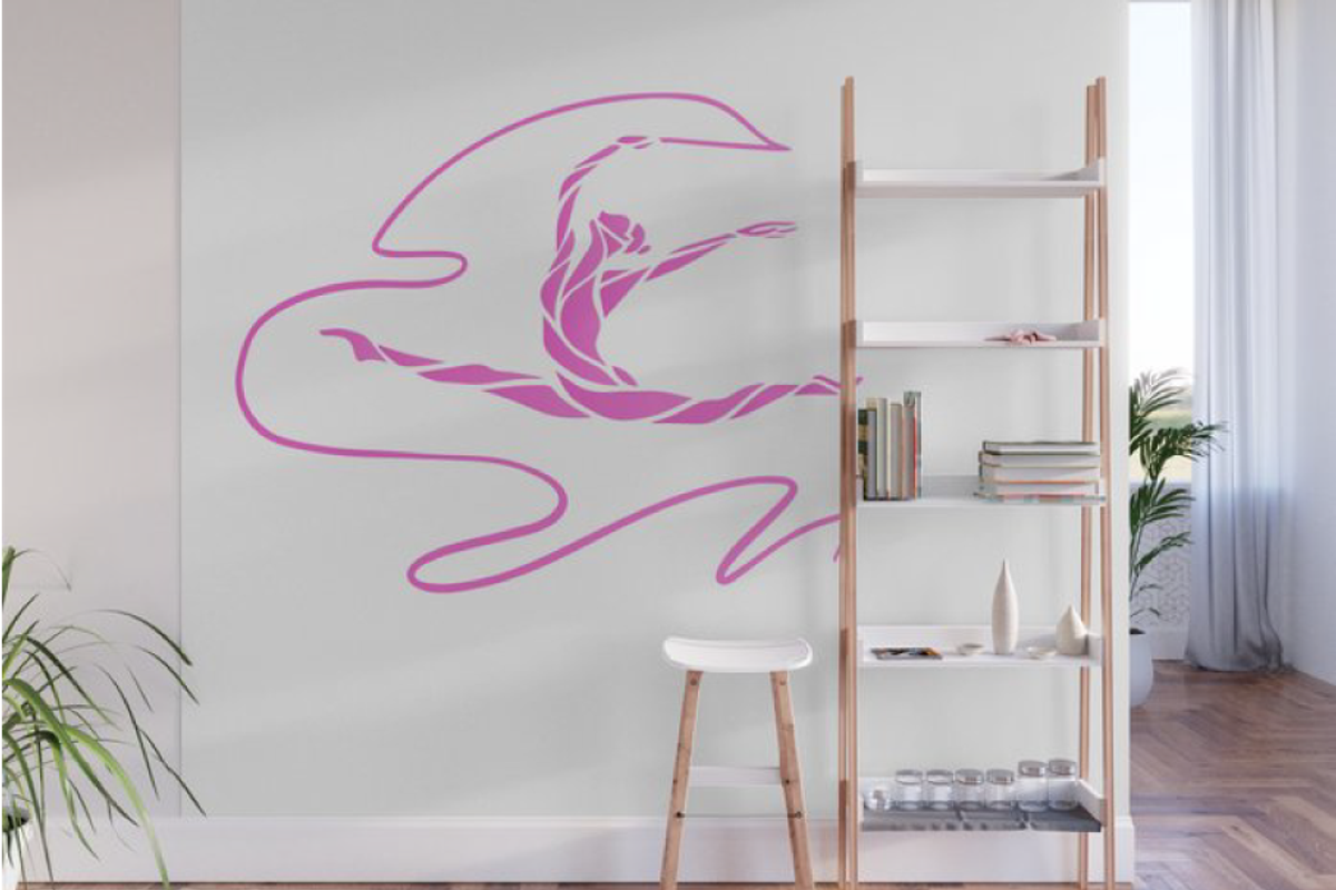 Rhythmic Gymnastics Ribbon Bundle, a Sport Illustration by Kluva's Wavy Silhouettes (Photo 3 of 3)