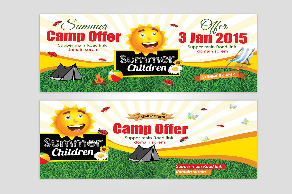 Summer Camp Rack Card Template, an Invitation Template by Psd Templates (Photo 3 of 3)