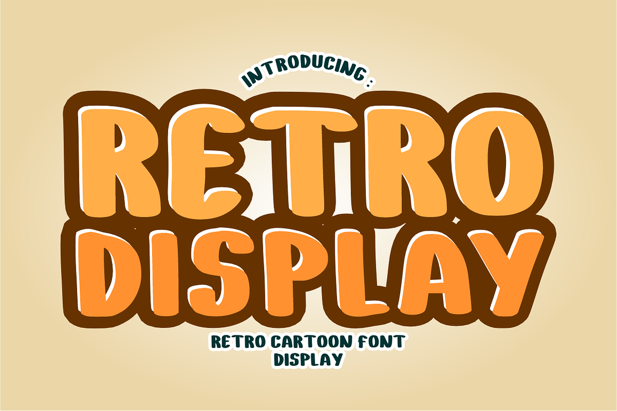 Retro Display - Retro Cartoon Font, a Sans Serif Font by KiddoGlyphs Studio (Photo 1 of 4)