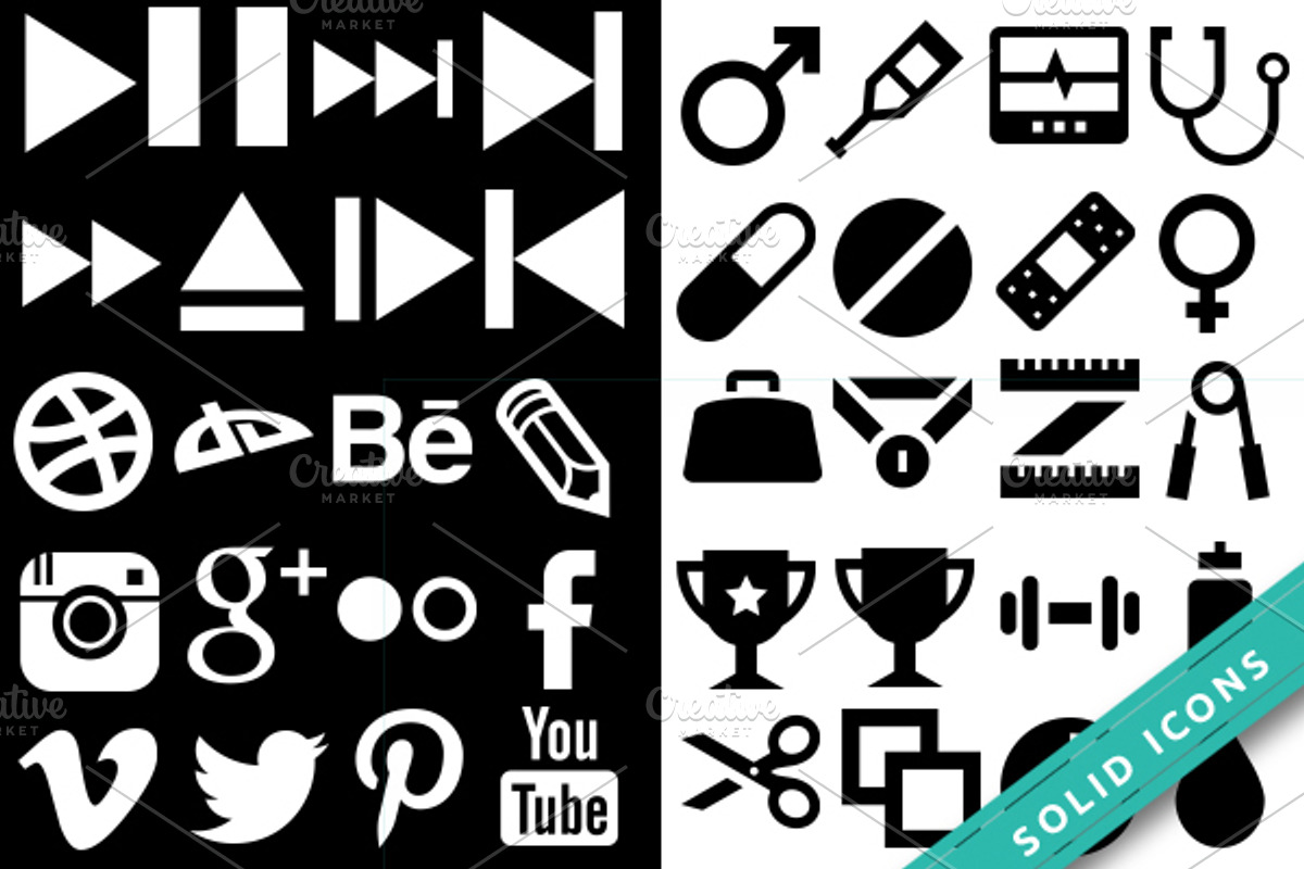 1300+ Vector Icons Set, a Solid Icon by Optimistic Designs (Photo 4 of 4)