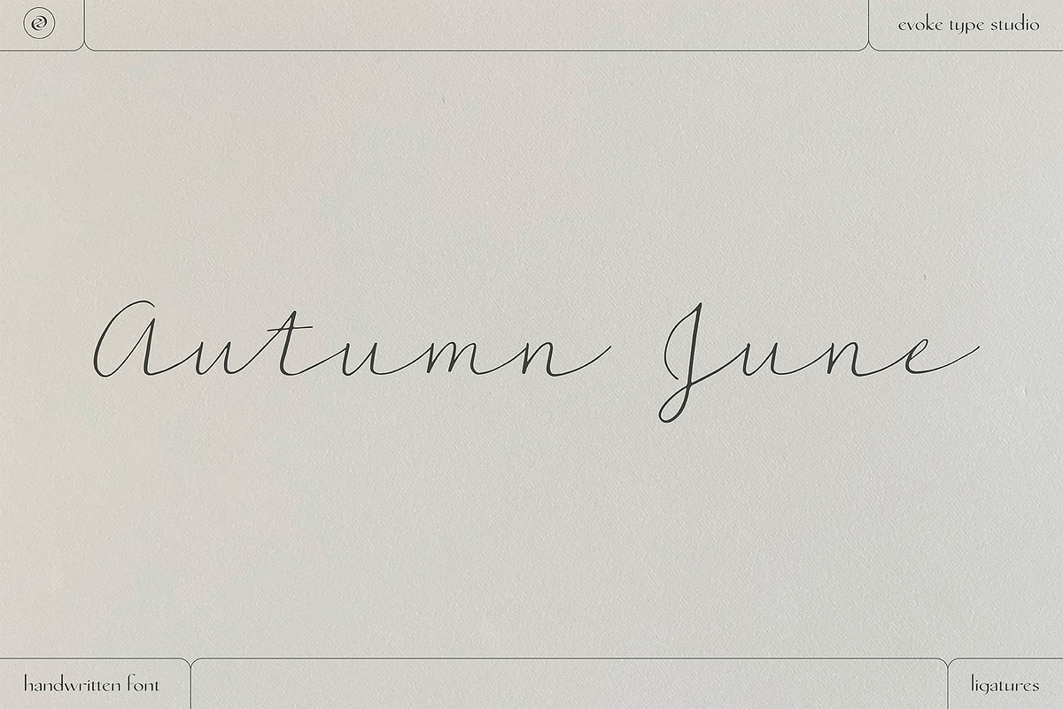 Autumn June Handwritten Script Font, a Font by Evoke Type Studio (Photo 1 of 12)