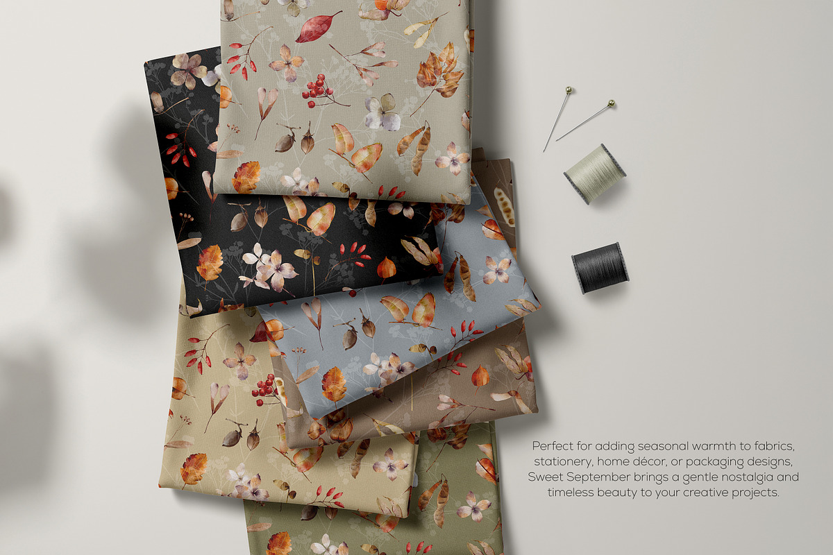 Watercolor Autumn Seamless Pattern, a Graphic by PROTEA Watercolor Studio (Photo 6 of 9)