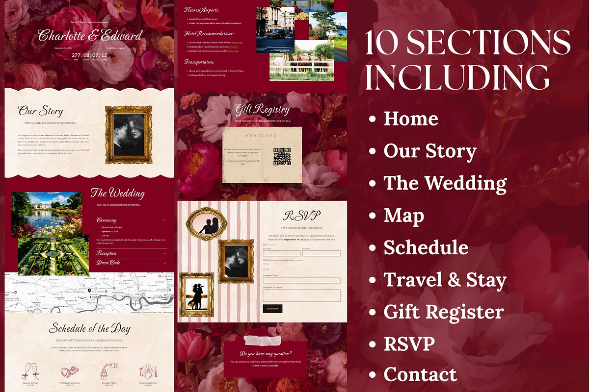 Floral Squarespace Wedding Website, a Squarespace Template by Sofia Designs (Photo 3 of 6)