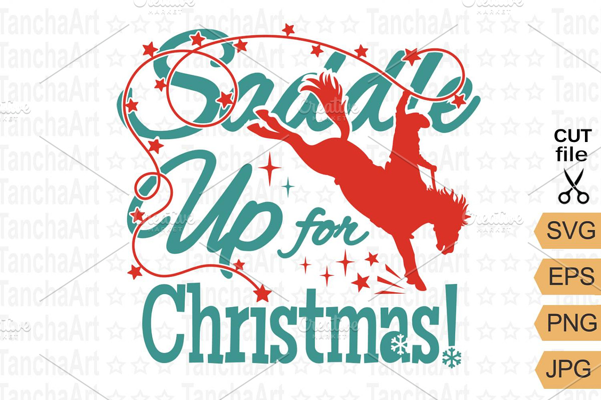 Cowboy Christmas SVG – Rodeo Holiday, a Graphic by TanchaArt (Photo 1 of 11)