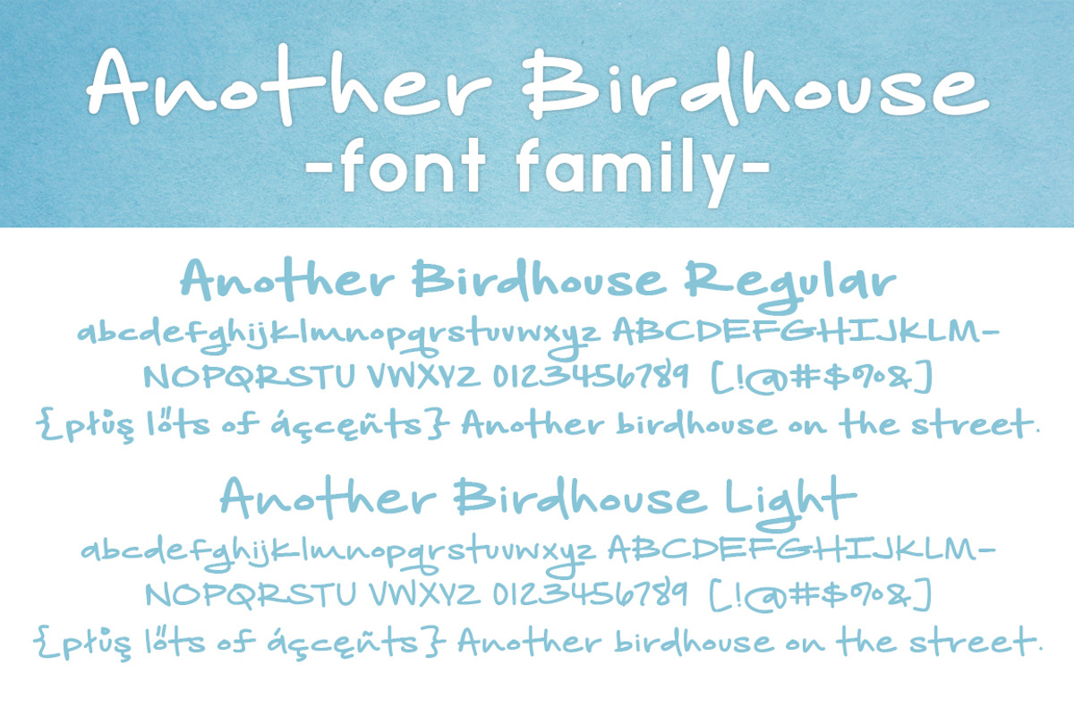 Another Birdhouse Font Family preview 2