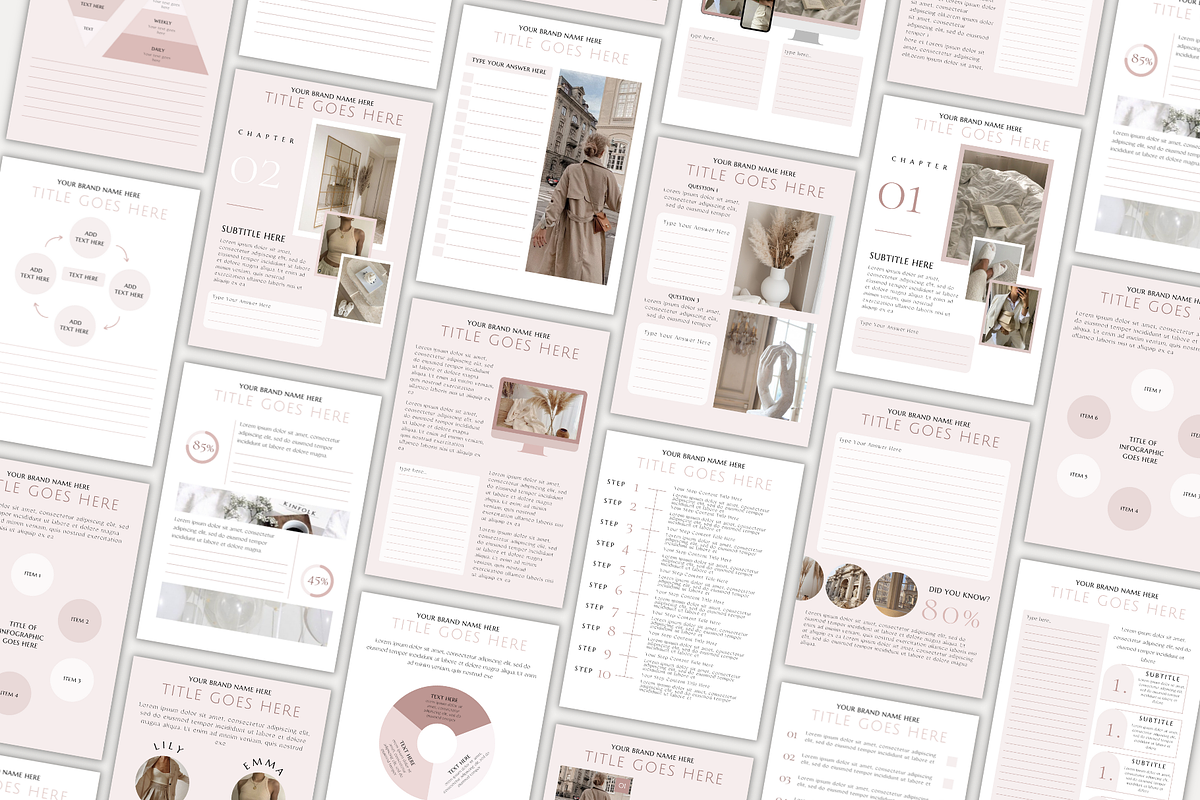 Pink Workbook & Coaching Templates, a Magazine Template by BRANDcontent (Photo 3 of 8)