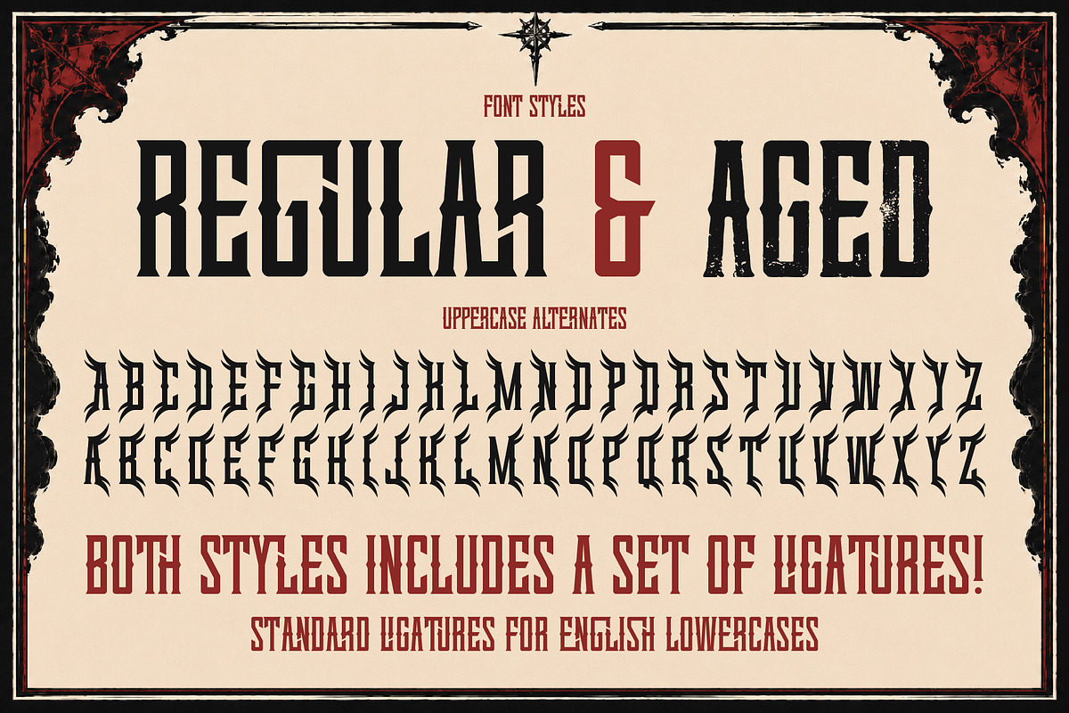 Manifestum | Display Typeface, a Blackletter Font by VozzyStock (Photo 5 of 9)
