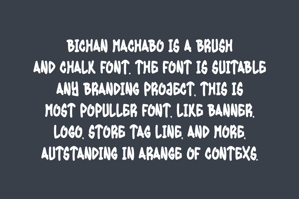 Bichan Machabo - School & Chalk Font, a Handwritten Font by QR Design Studio (Photo 4 of 6)