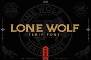 LONE WOLF - Serif font, a Serif Font by Artistic & Unique (Thumbnail 2 of 7)