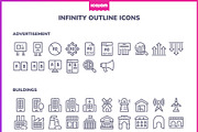 2100+ Infinity Outline icons, an Outline Icon by Icojam store (Thumbnail 6 of 12)