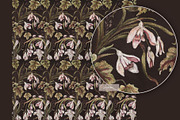 Snowdrop Nocturne Botanical Pattern, a Pattern Graphic by MouseGrey (Thumbnail 9 of 9)