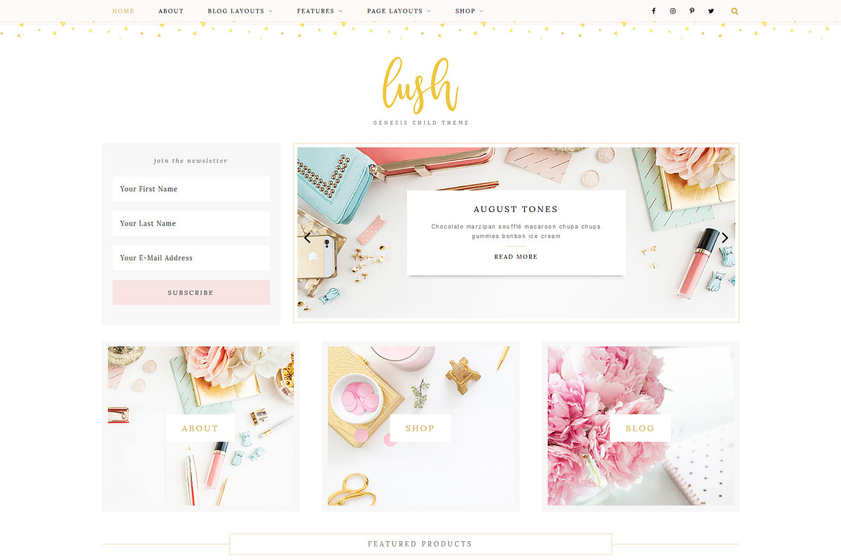 Lush 2.0 Genesis Wordpress Theme, a WordPress Template by Studio Sirona (Photo 1 of 3)