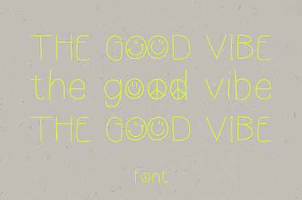 The Good Vibe Font / smile peace