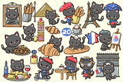 Cute Black Cat Clipart PNG Bundle, an Animal Illustration by Blumensdiary (Thumbnail 5 of 11)